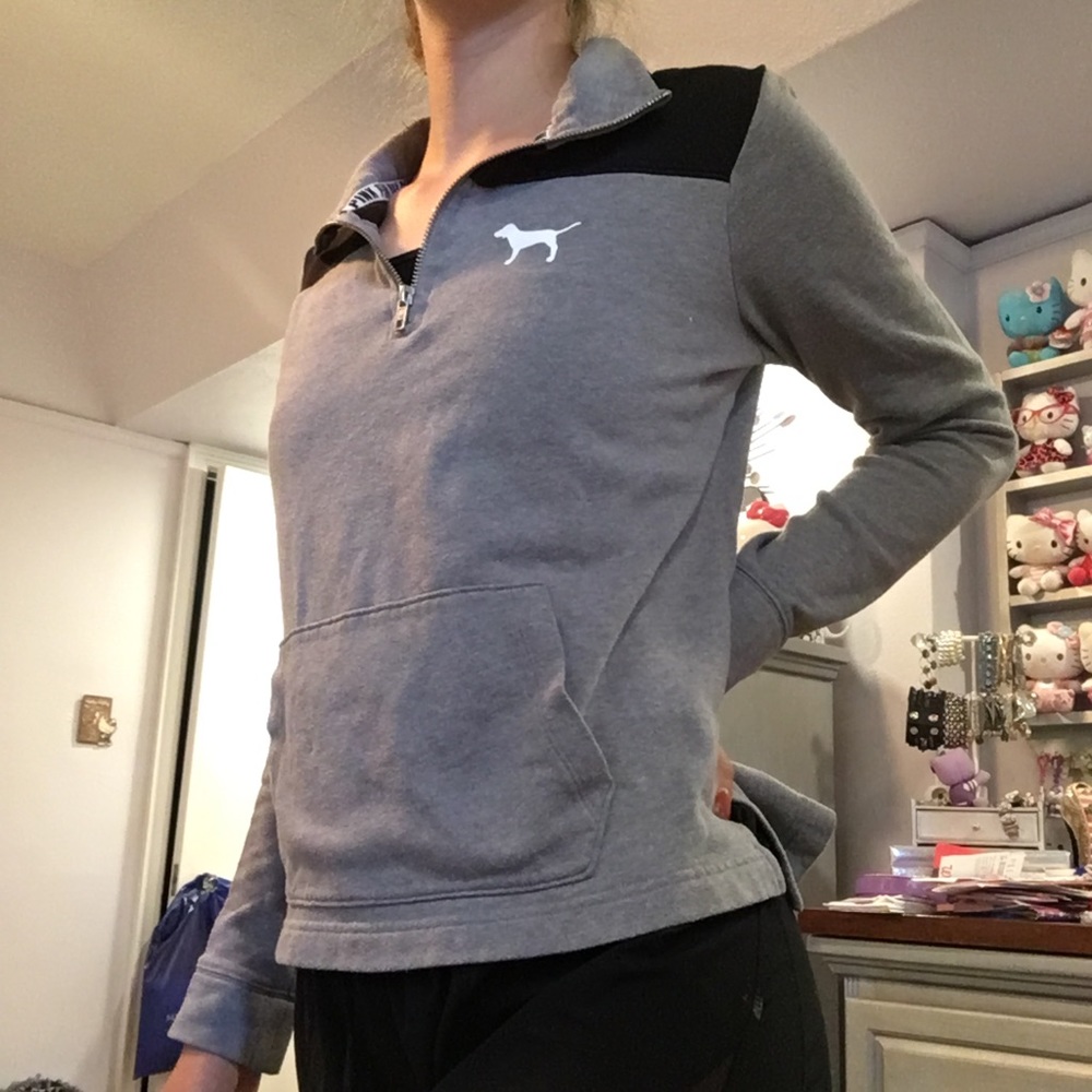 Grey athleisure sweatshirt